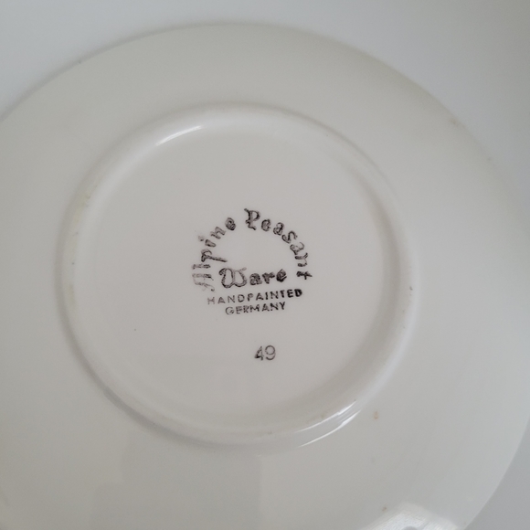 ALPINE PEASANT WARE GERMANY HAND PAINTED PLATE - Picture 3 of 3